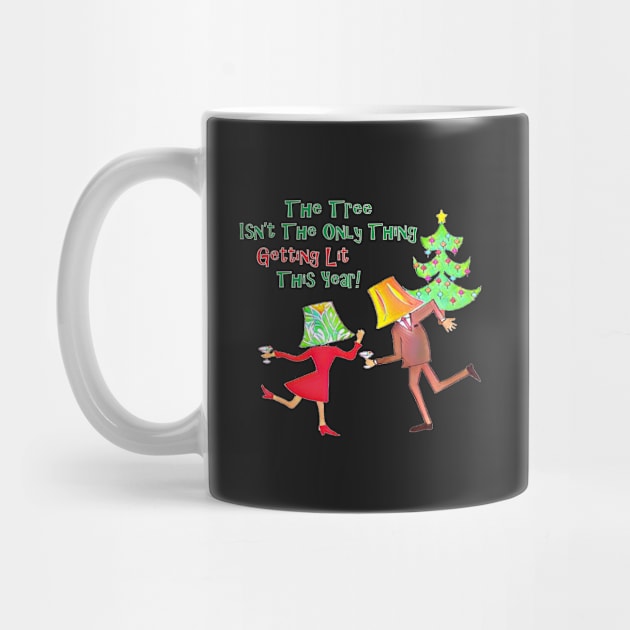 Getting Lit This Christmas Lampshade Drunk Funny Design by RTDesigns